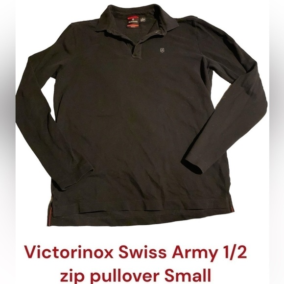 Victorinox Other - Mens Victorinox Swiss Army Black half zip Pullover size Small flawless condition